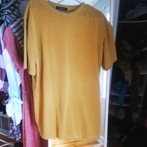 T-shirt dress, Size S, mustard yellow